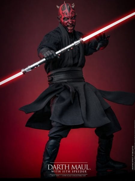 Star Wars: The Phantom Menace - Darth Maul with Sith Speeder V2 1/6 Scale Koleksiyon Figür Seti