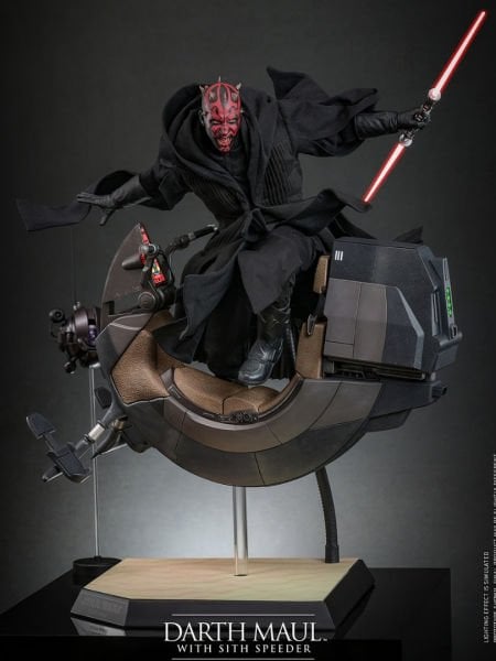 Star Wars: The Phantom Menace - Darth Maul with Sith Speeder V2 1/6 Scale Koleksiyon Figür Seti