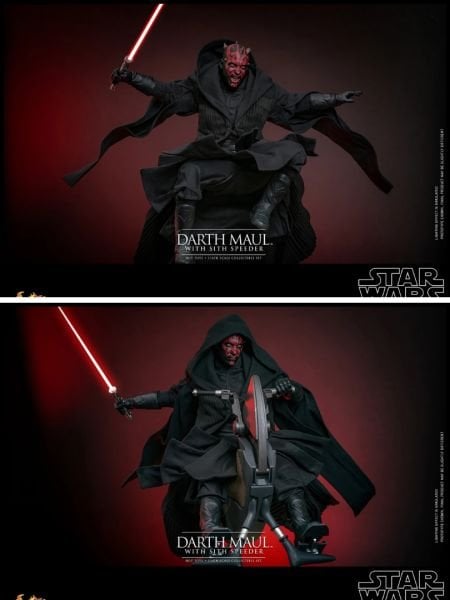 Star Wars: The Phantom Menace - Darth Maul with Sith Speeder V2 1/6 Scale Koleksiyon Figür Seti