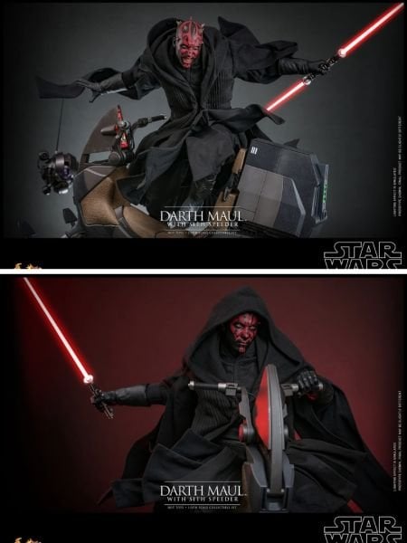 Star Wars: The Phantom Menace - Darth Maul with Sith Speeder V2 1/6 Scale Koleksiyon Figür Seti