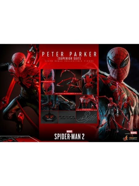 Spider-Man 2 Video Game - Peter Parker (Superior Suit) 1/6 Scale Koleksiyon Figürü