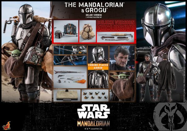 Star Wars: The Mandalorian - The Mandalorian and Grogu Deluxe 1/6 Scale Koleksiyon Figür Seti