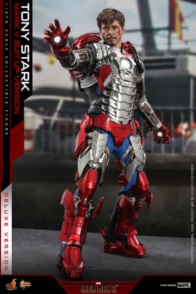 Iron Man 2 - Tony Stark (Mark V Suit Up Ver.) Deluxe 1/6th Scale Collectible Figure