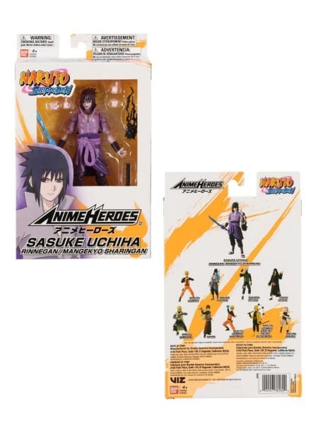 Naruto: Shippuden - Sasuke Uchiha Rinnegan / Mangekyo Sharingan (Anime Heroes Series) Aksiyon Figürü