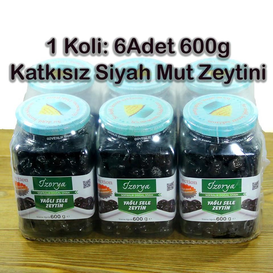 Selection Katkısız Doğal Siyah Yağlı Sele Mut Zeytini 6x600g Cam