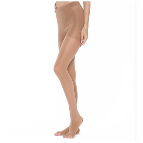 Külotlu Burnu Açık CCL2 Bej Varis Çorabı 3 NUMARA