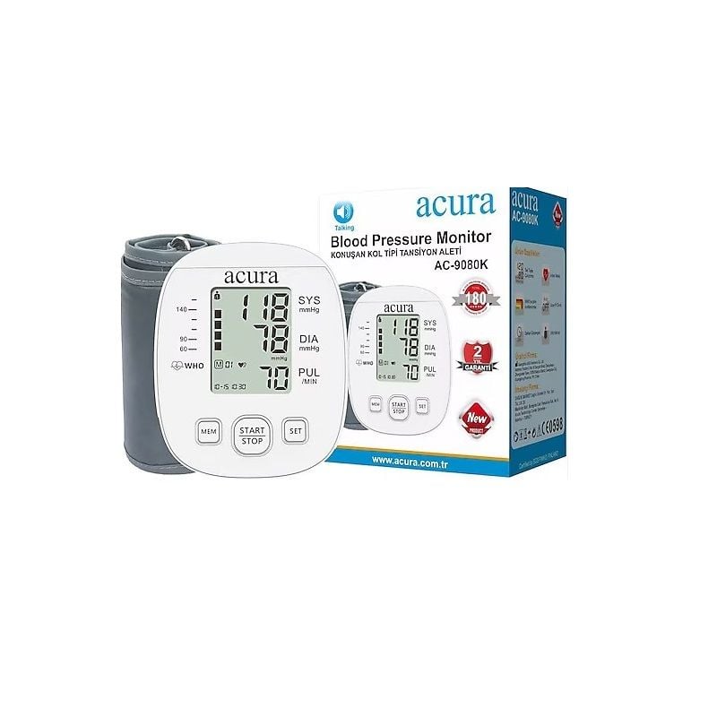 AC-9080K Türkçe Konuşan Koldan Tam Otomatik Tansiyon Aleti