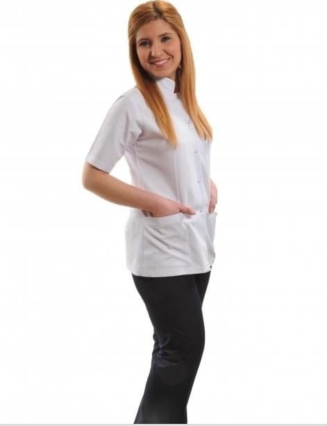 Bayan Hakim Yaka Labaratuvar Önlüğü Alpaka