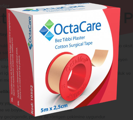 OctaCare Bez Tıbbi Plaster 5 m x 2,5 cm	1 Adet