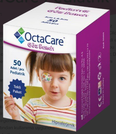 OctaCare Pediatrik Göz Pedi Kız 5 cm x 6,2 cm 50 Adet