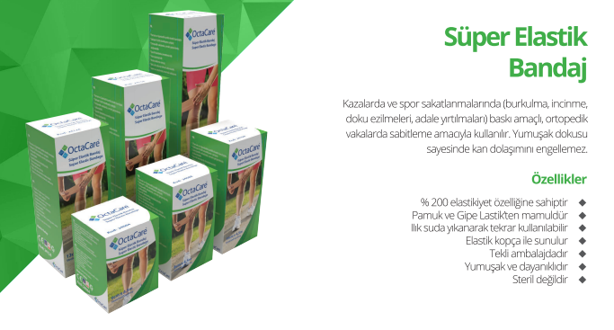 OctaCare Süper Elastik Bandaj 20 cm x 4,5 m	1 Adet