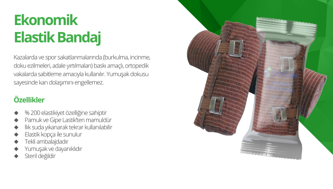 OctaCare Ekonomik Elastik Bandaj 12cm x 3,5m  1 Adet